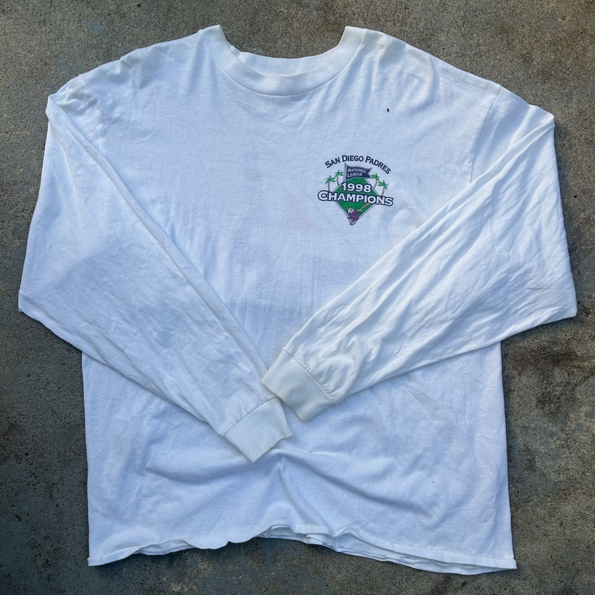 Vintage San Diego Padres 1998 Champions Long Sleeve Shirt 3
