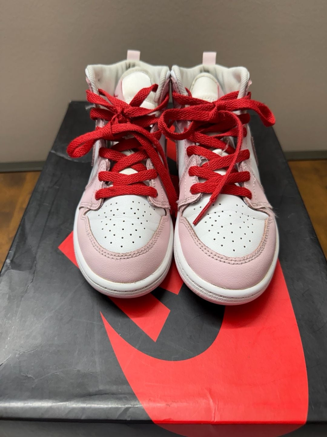Jordan 1 Mid Pearl Pink White Little Kids Shoes 3