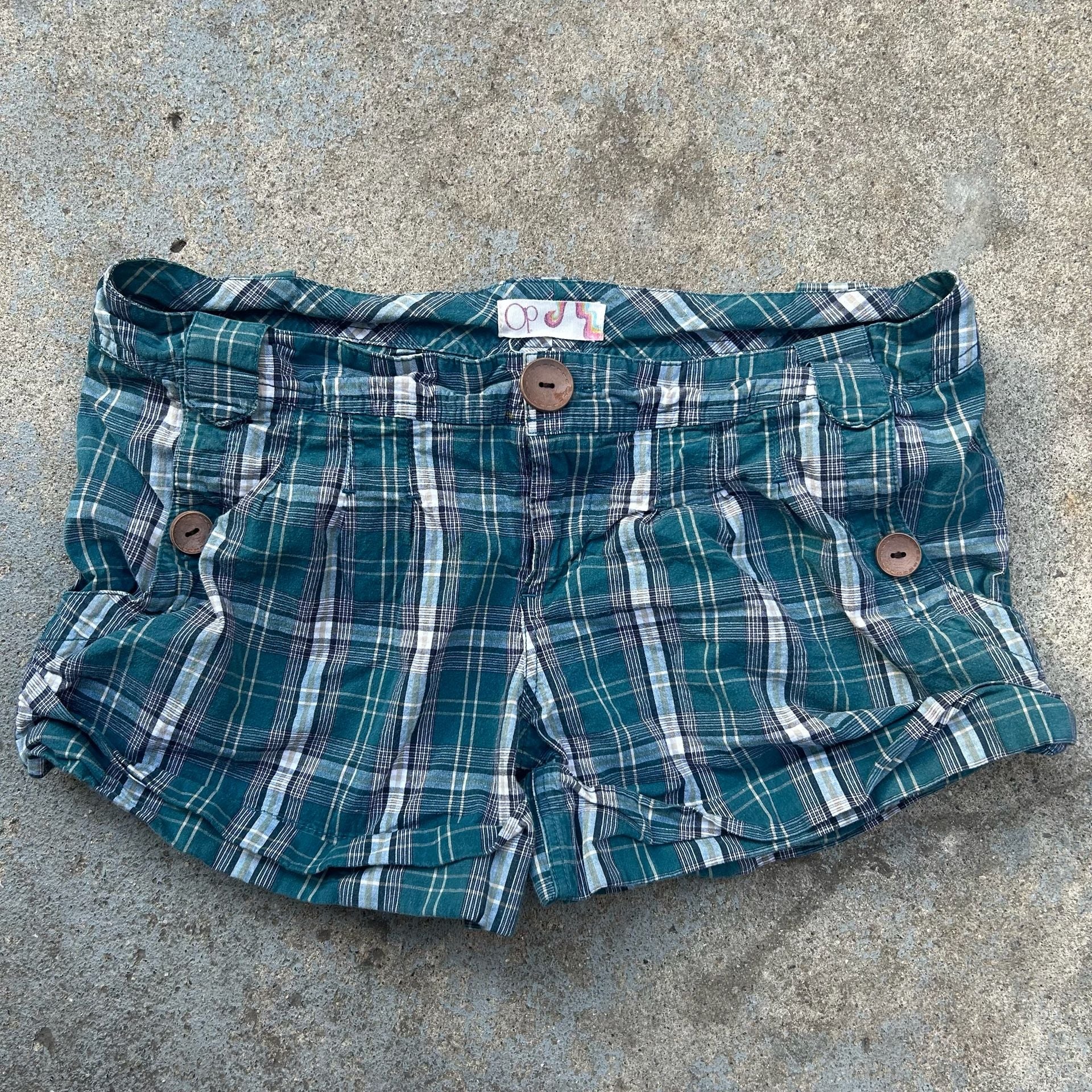 Y2k Op Plaid Shorts Vintage Surf 1