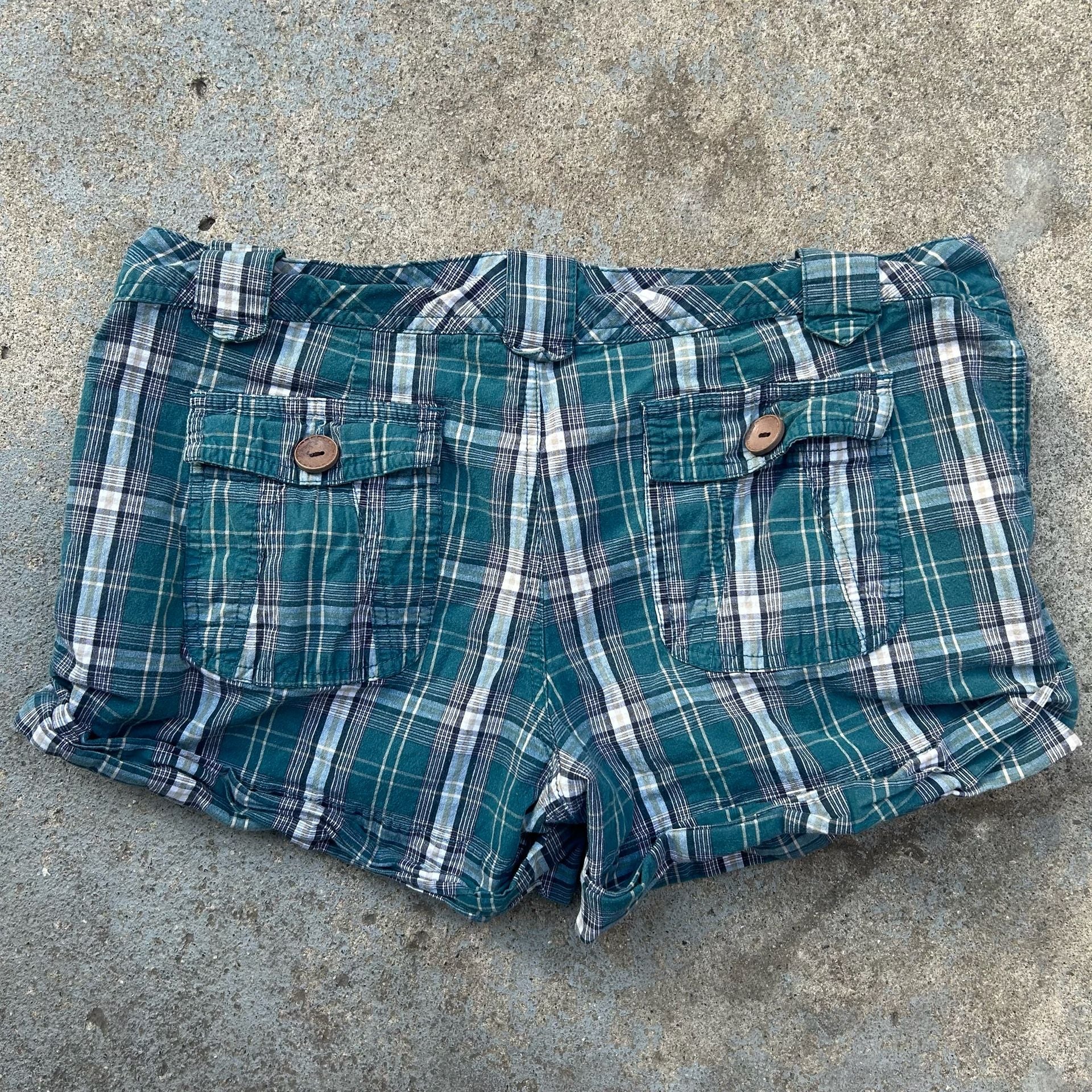 Y2k Op Plaid Shorts Vintage Surf 2