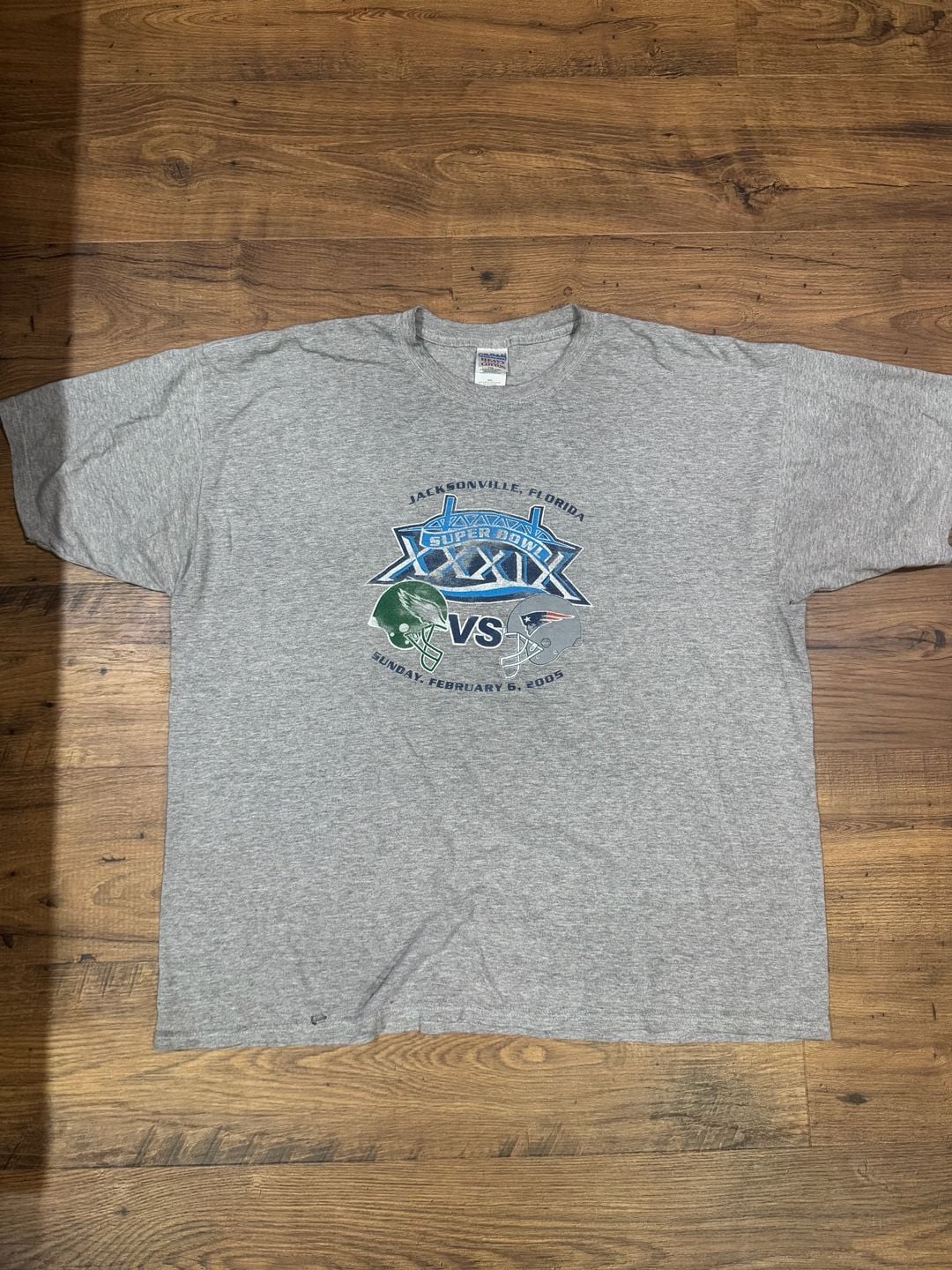 Gildan Super Bowl XXXIX 2005 T-Shirt XXL Gray 2
