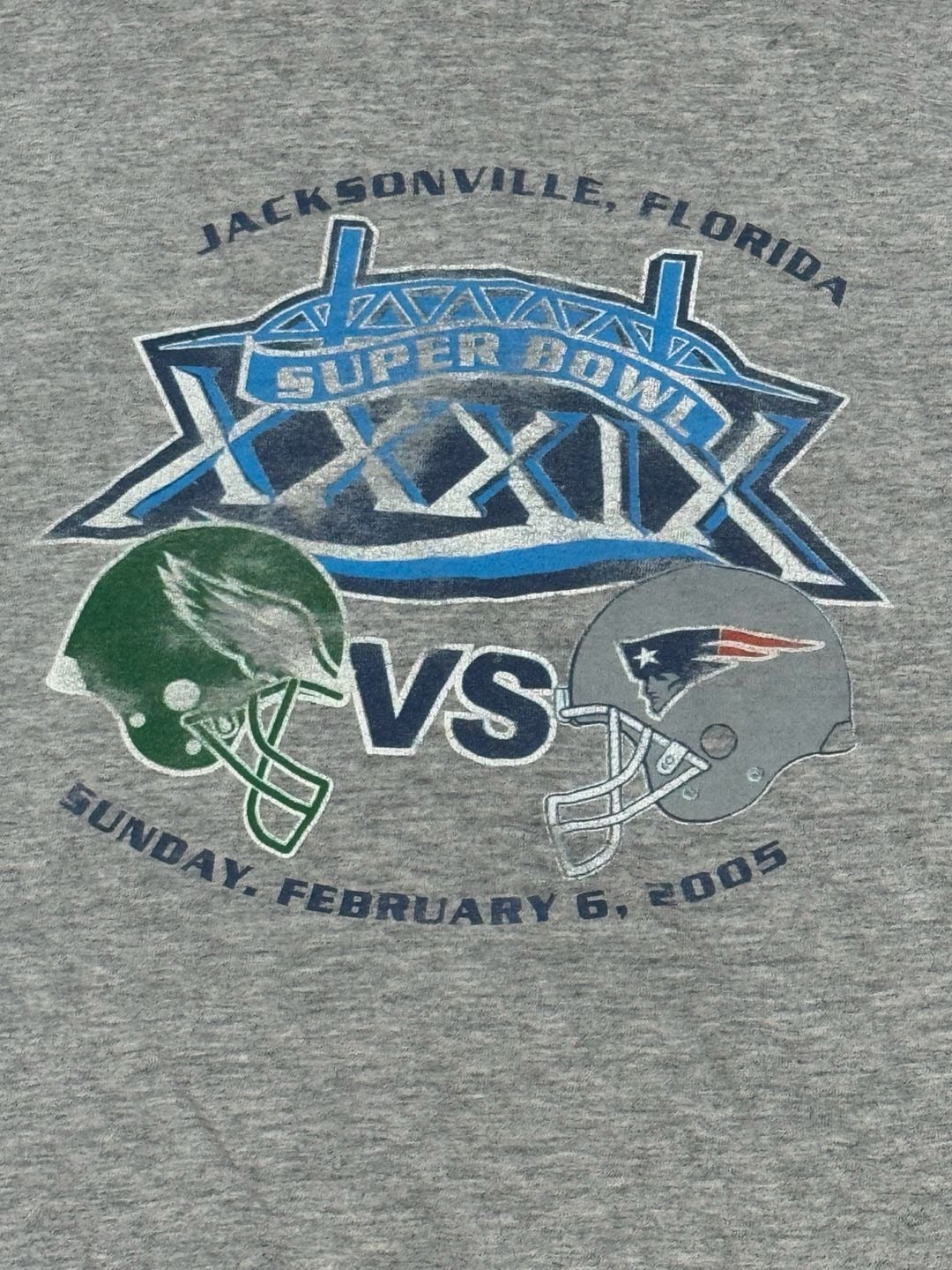 Gildan Super Bowl XXXIX 2005 T-Shirt XXL Gray 3