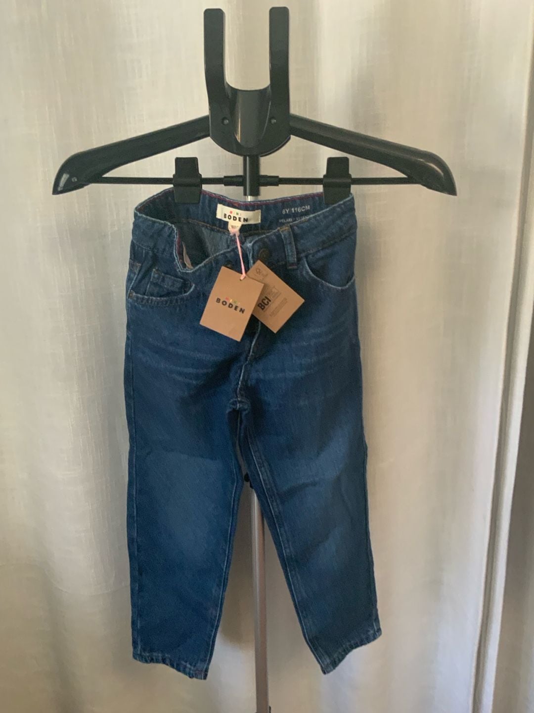 Mini Boden Relaxed Straight Girls Jeans Size 6Y 116CM Blue 2