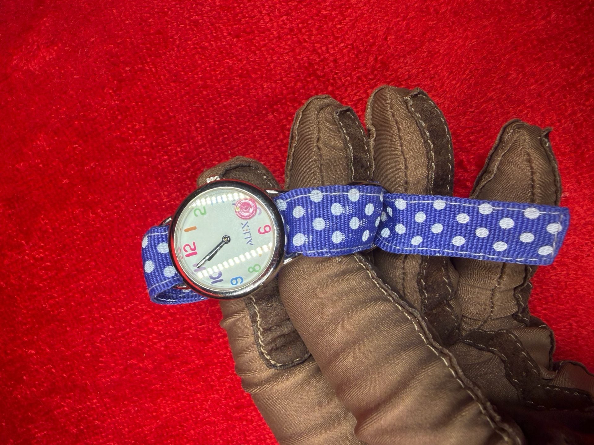 Alex Kids Watch Blue Polka Dot Band Analog 2