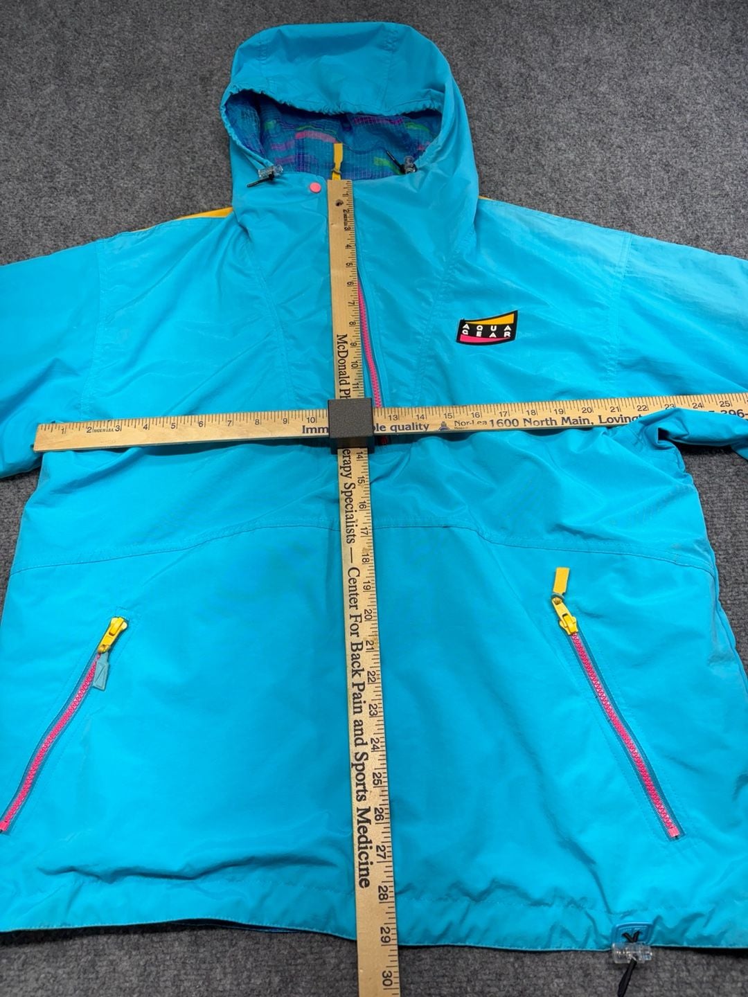 VTG 90s NIKE Vibrant Aqua Gear Reversible Anorak Windbreaker Jacket-Large-RARE 6