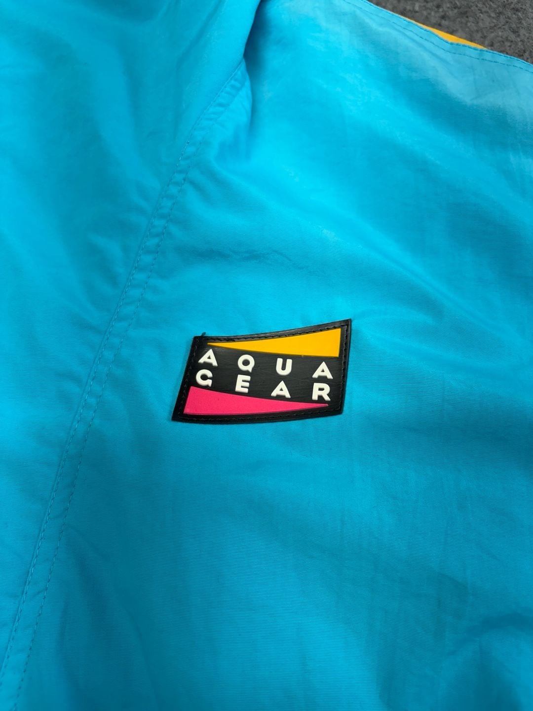 VTG 90s NIKE Vibrant Aqua Gear Reversible Anorak Windbreaker Jacket-Large-RARE 7