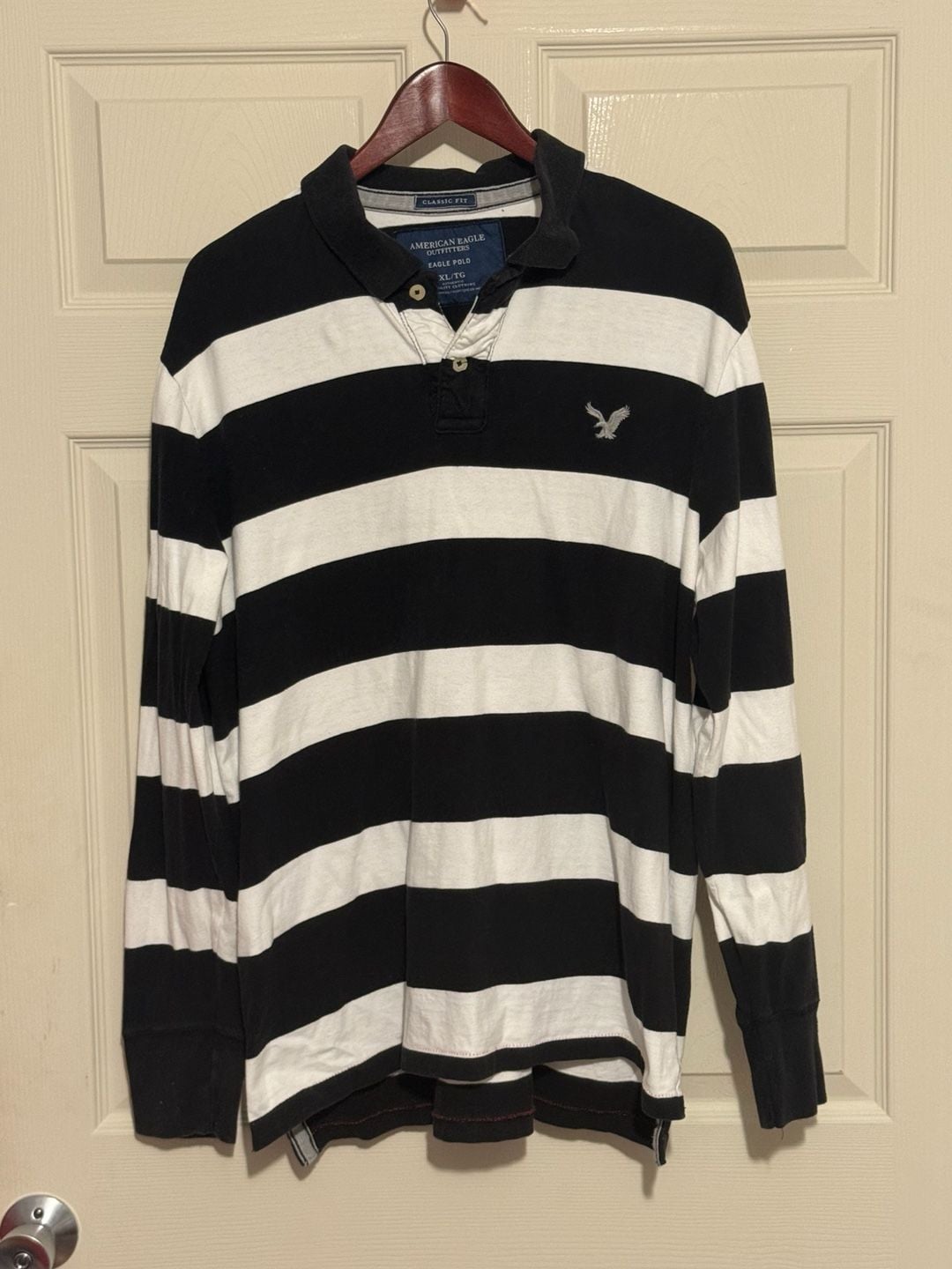 American Eagle Outfitters Eagle Polo Size XL Long Sleeve 2
