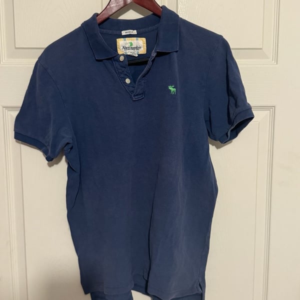 Vintage 90s Abercrombie Muscle Polo Size L Blue