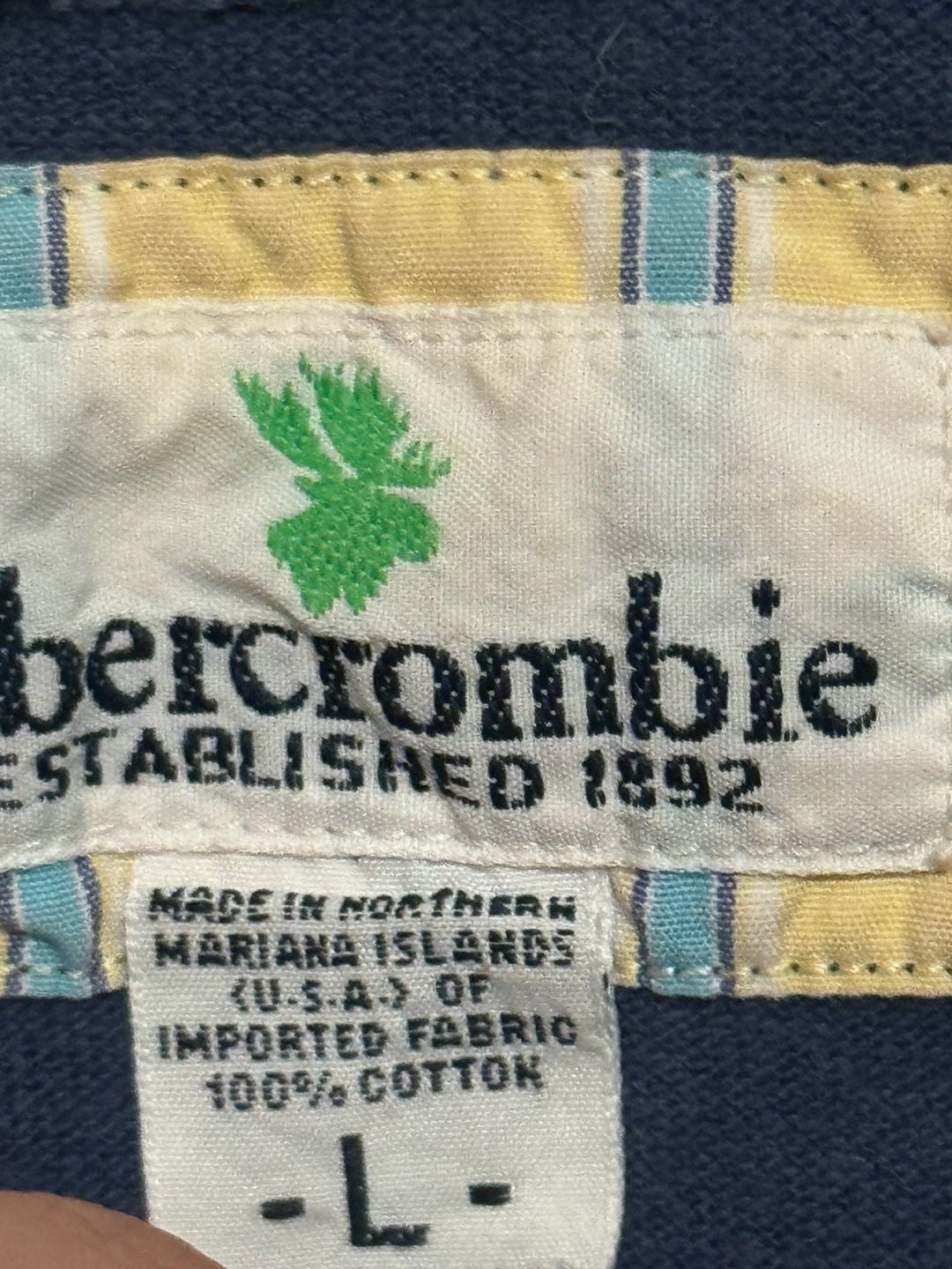 Vintage 90s Abercrombie Muscle Polo Size L Blue 6