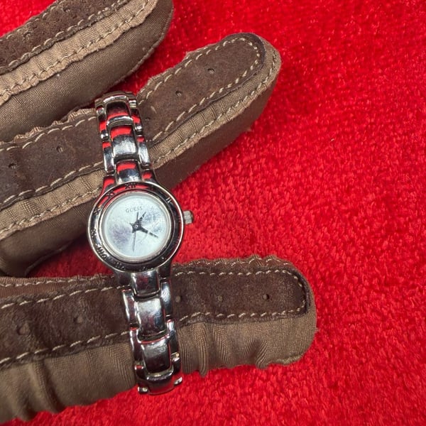 Guess G65850L Silver Tone Link Watch
