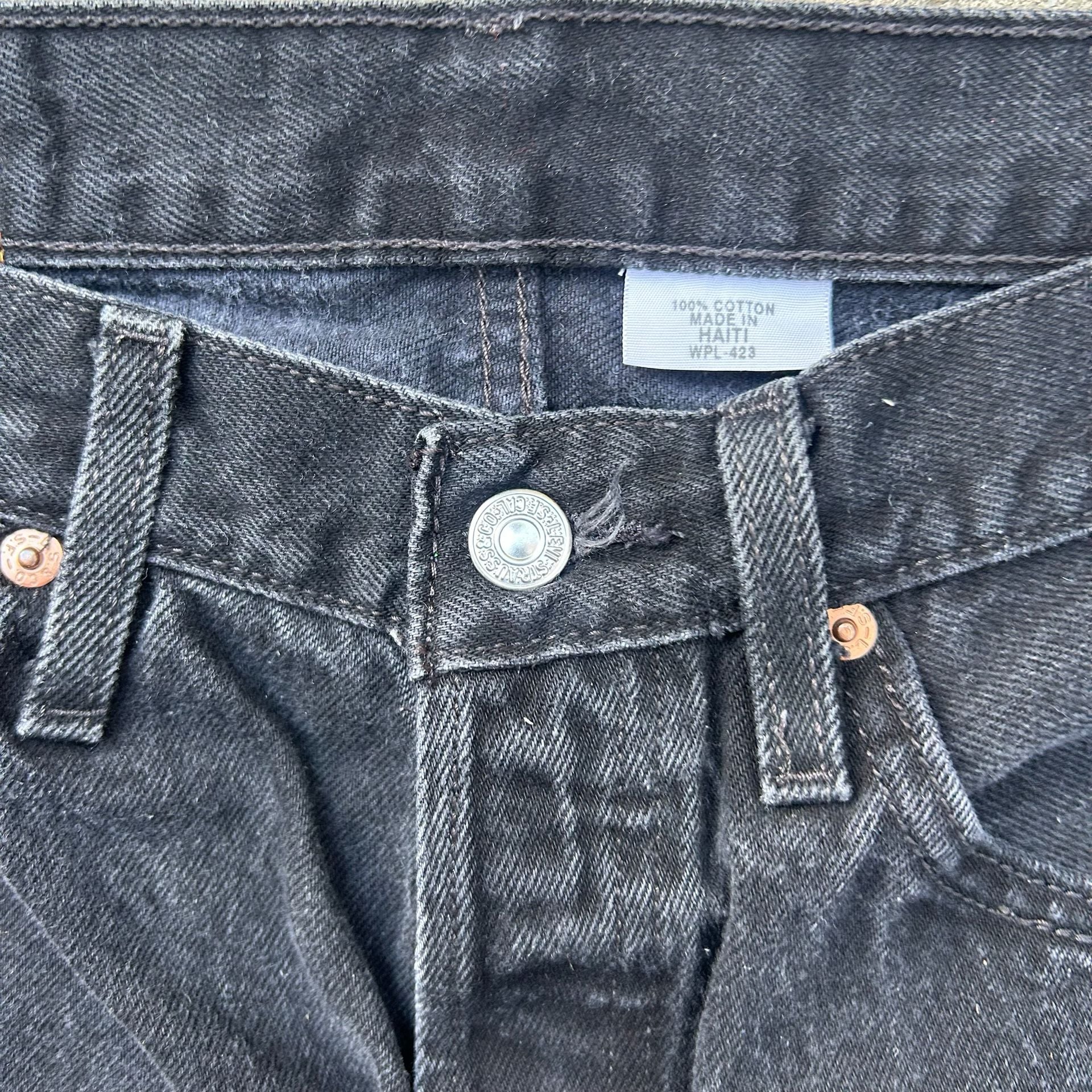 Vintage Levi's 501 Jeans Black Y2K Baggy 5