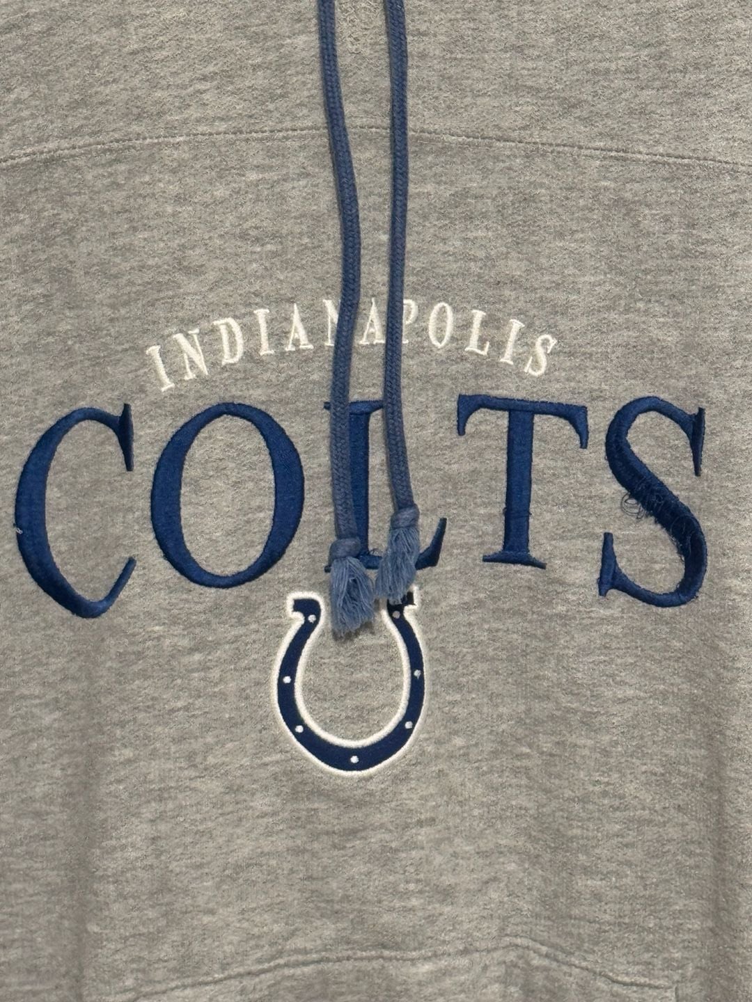 NFL Indianapolis Colts Grey Embroidered Hoodie size XL 3