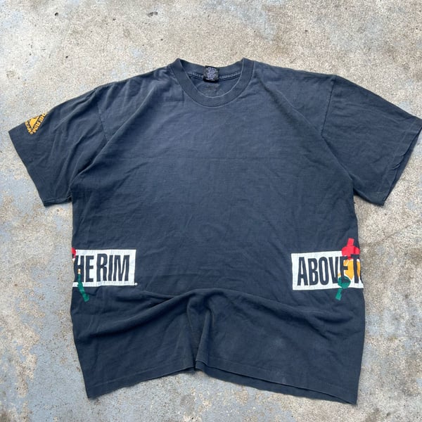 Vintage 90s Above The Rim Hoopwear Wraparound Print Shirt Faded