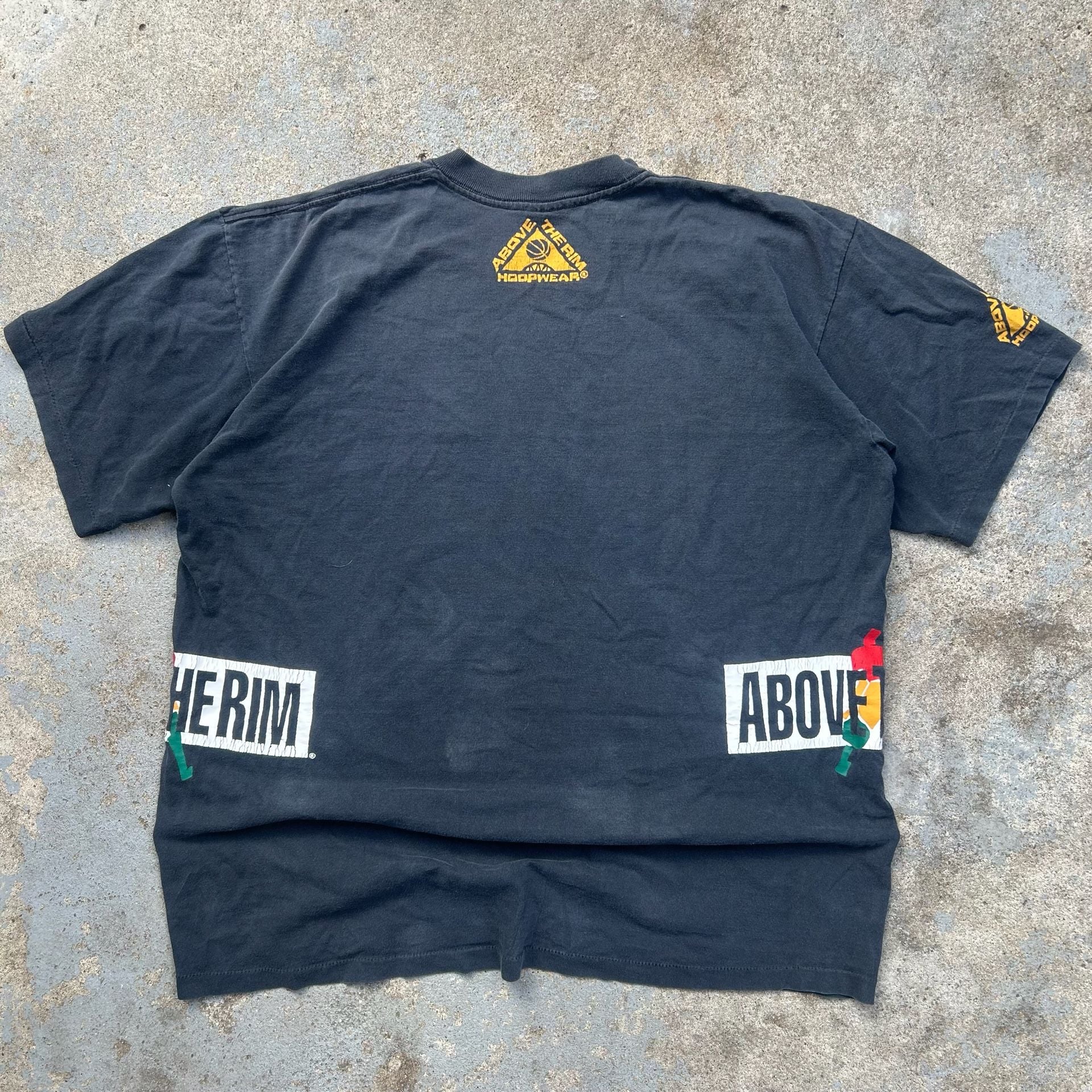 Vintage 90s Above The Rim Hoopwear Wraparound Print Shirt Faded 3