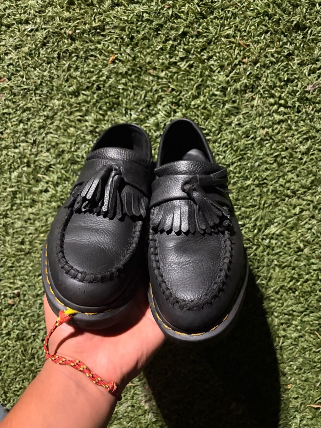 Dr. Martens Adrian Leather Tassel Loafers Black Size 7 3