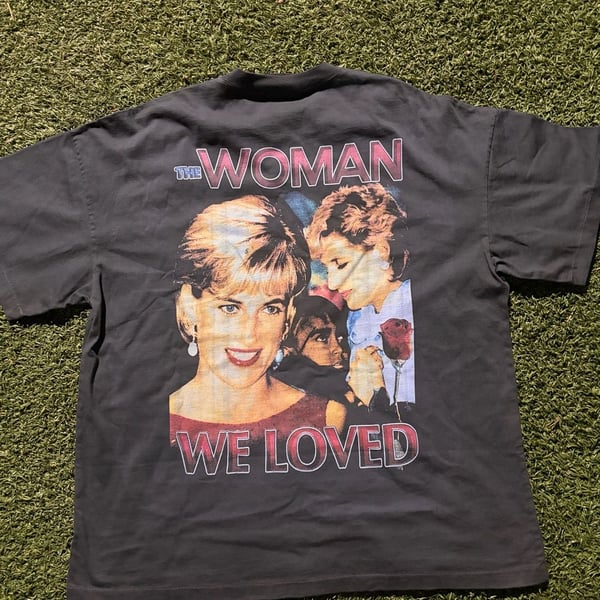 Effin Clothing Princess Diana The Woman We Loved T-Shirt Size L Black Memorial