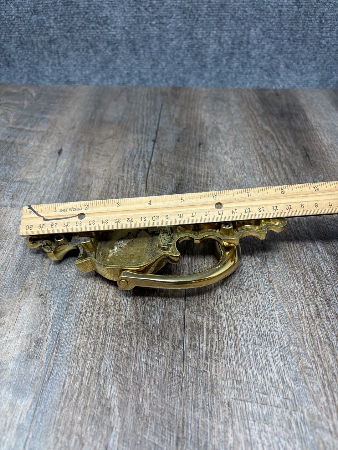 Vintage Brasscrafters Portugal heavy polished Brass Door Knocker-threaded Classy 7