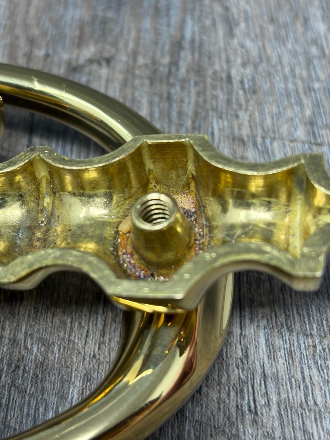Vintage Brasscrafters Portugal heavy polished Brass Door Knocker-threaded Classy 9