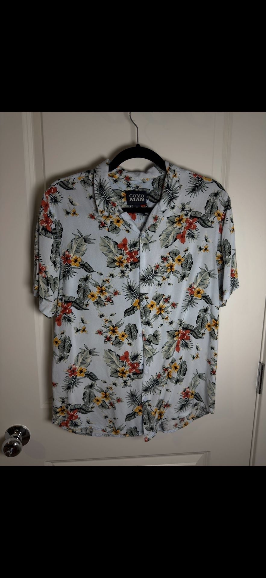 Como Man Floral Shirt M 2