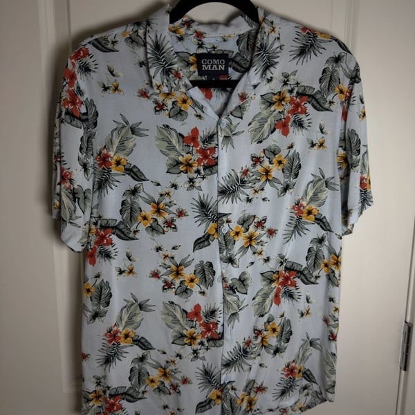 Como Man Floral Shirt M