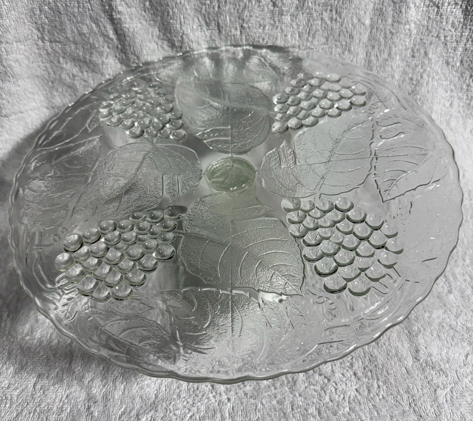 Indiana Glass Harvest Grape Pedestal Cake Stand 12 In 5