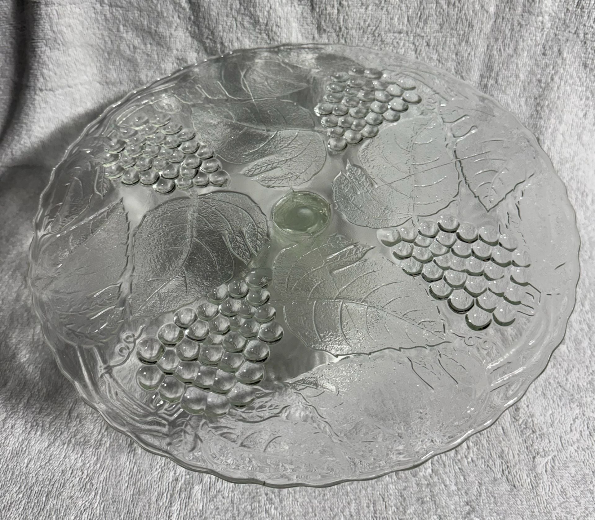 Indiana Glass Harvest Grape Pedestal Cake Stand 12 In 6