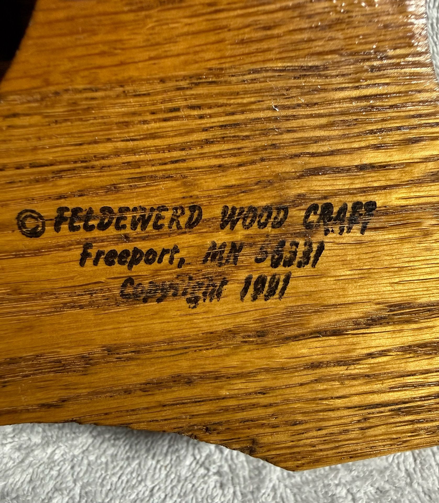 Vintage Feldewerd Wood Craft Vintage Mantel Clock 4