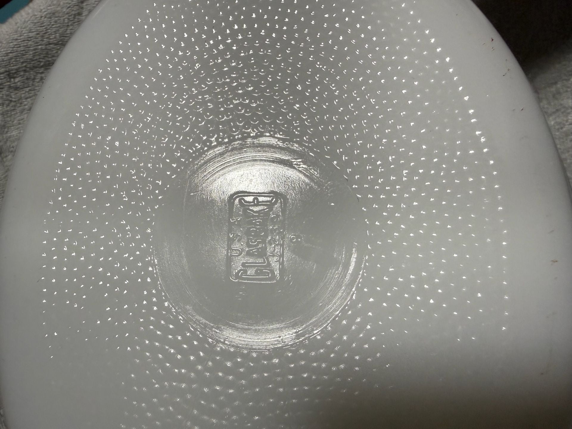 Glasbake Blue Pinwheel J239 Divided Dish 5
