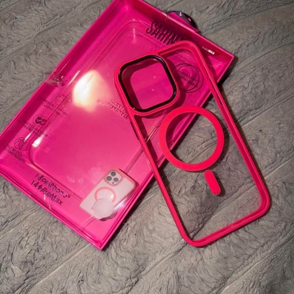 Sarina iPhone 14 Pro Max Case Pink Magnetic MagSafe Translucent Shockproof