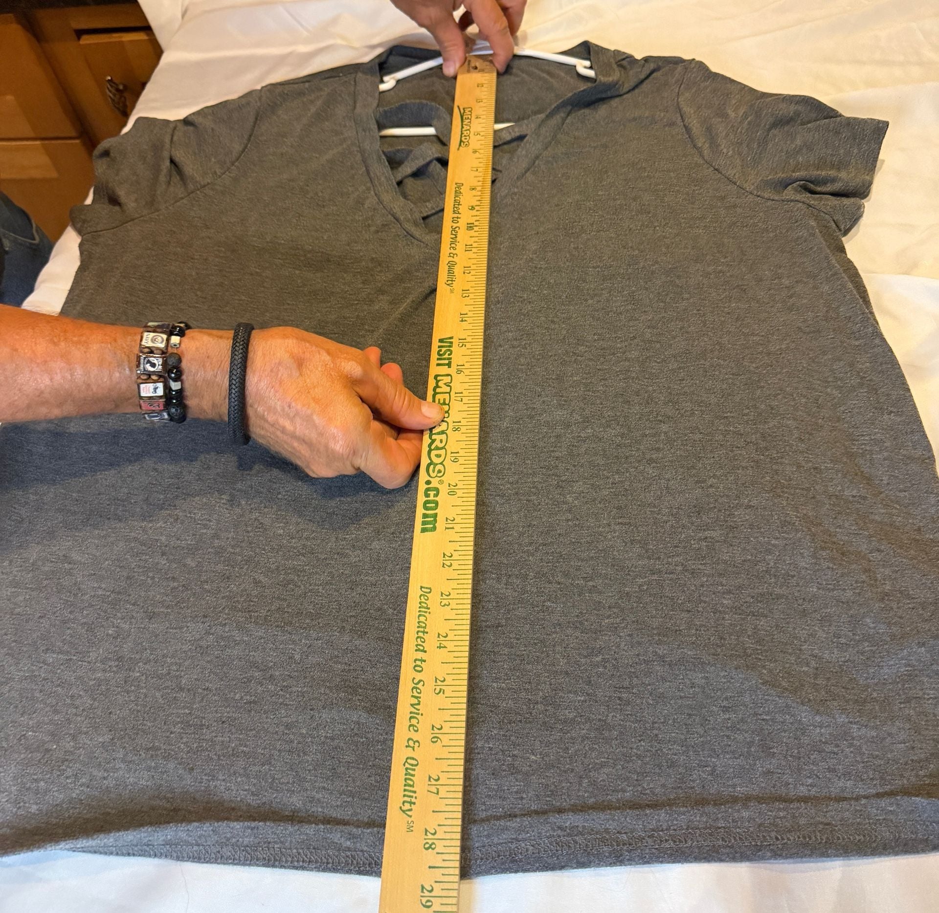 Shein Curve 2X Gray Crossover V-Neck Short Sleeve Casual T-Shirt 6