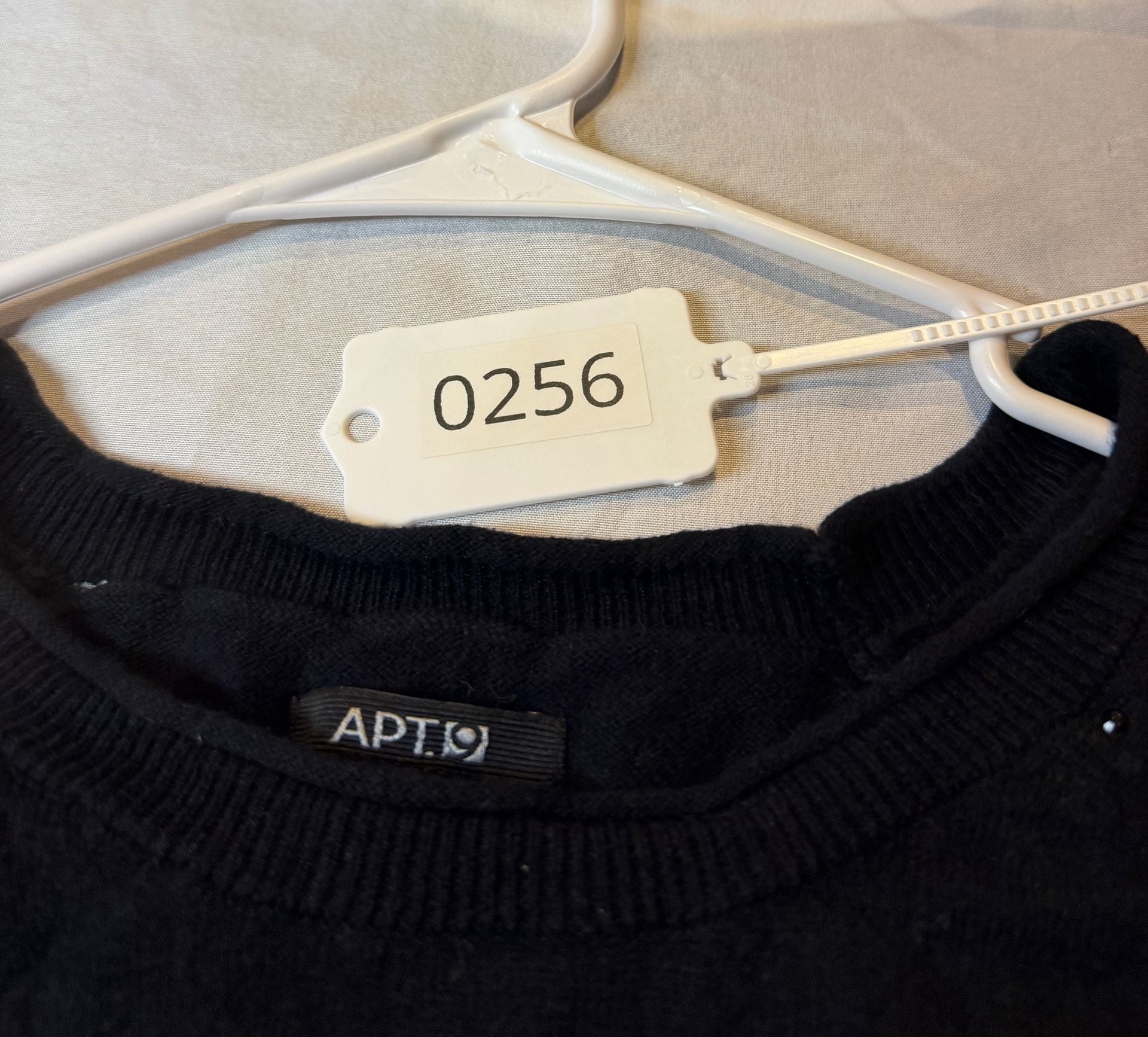 Apt. 9 Sequin Sleeve Crewneck Sweater Black 12