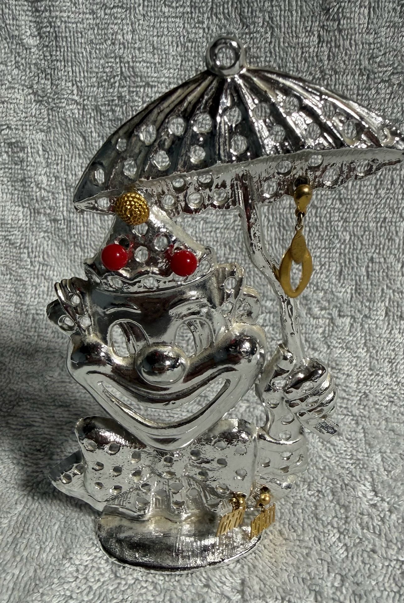 Torino Silvertone Clown Earring Holder Tree 1