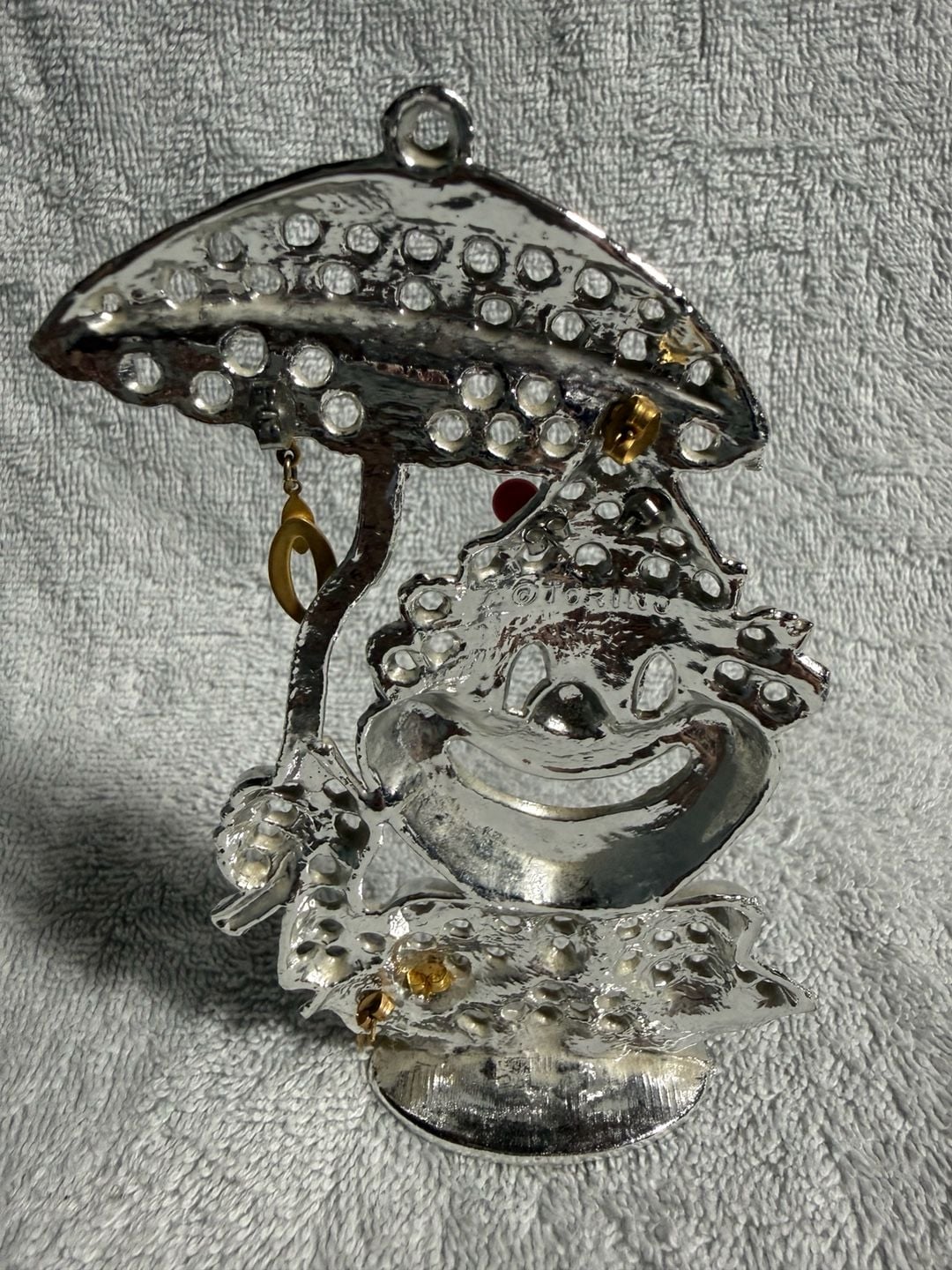 Torino Silvertone Clown Earring Holder Tree 2