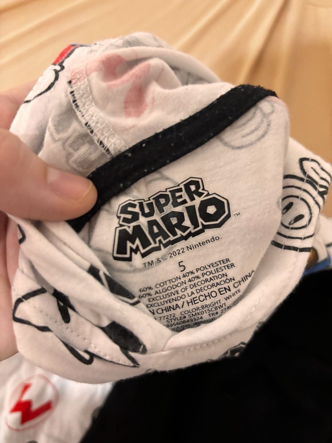 Super Mario Hoodie And Jogger Pants Set Size 5 White Black 3