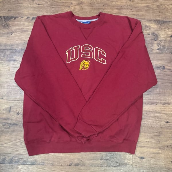 Vintage Champion USC Trojans Sweatshirt Size XL Red