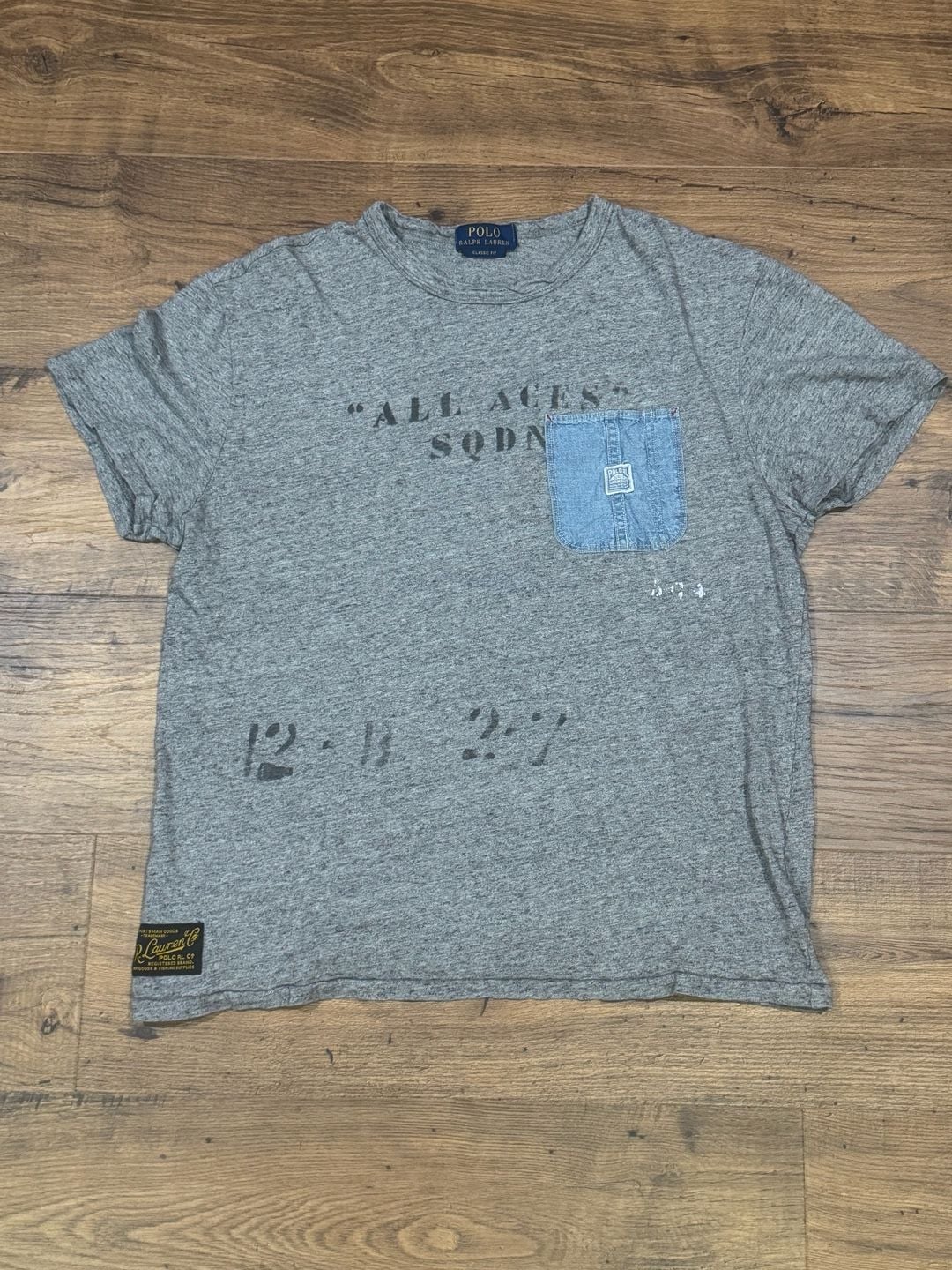 Polo Ralph Lauren All Aces Sqdn Pocket T-Shirt size large 2