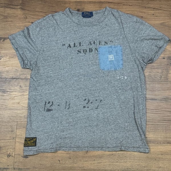 Polo Ralph Lauren All Aces Sqdn Pocket T-Shirt size large