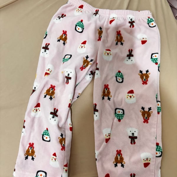 Carter's Holiday Christmas Fleece Pajama Pants Size 3T Pink