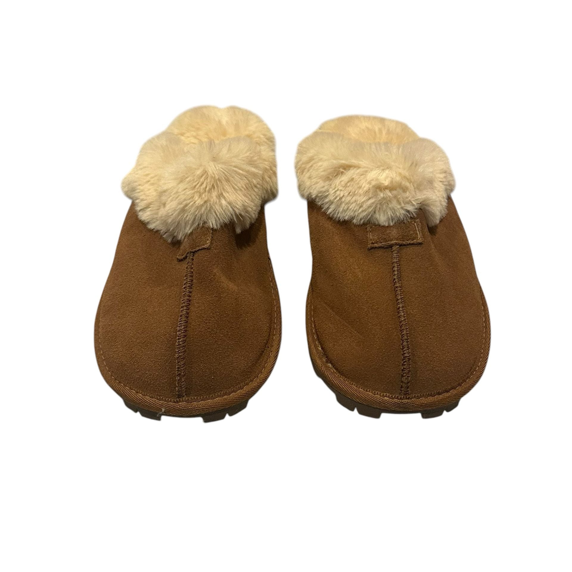 Secret Treasures Suede Clog Slipper Brown Fur Lined Size 7-8 4