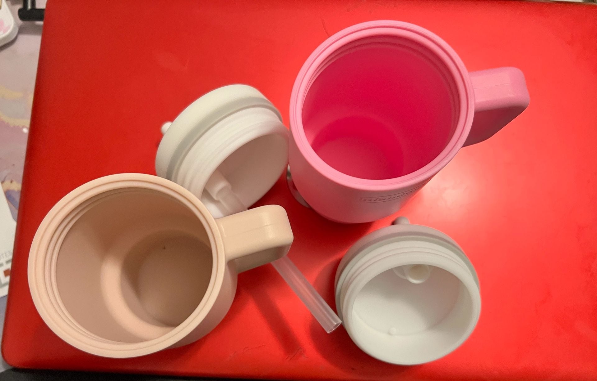 Infantino My 1st Tumbler 10 oz Pink and Beige Sippy Cups Set 3