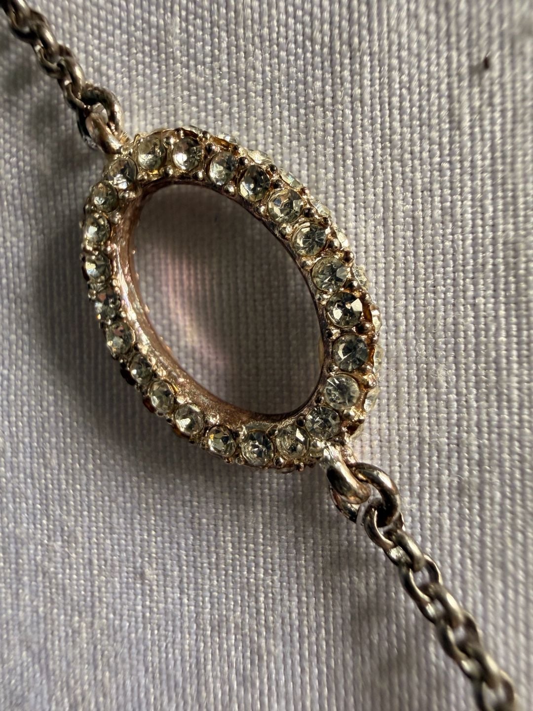 Pearl Crystal Lariat Necklace Silver Tone Necklace  9