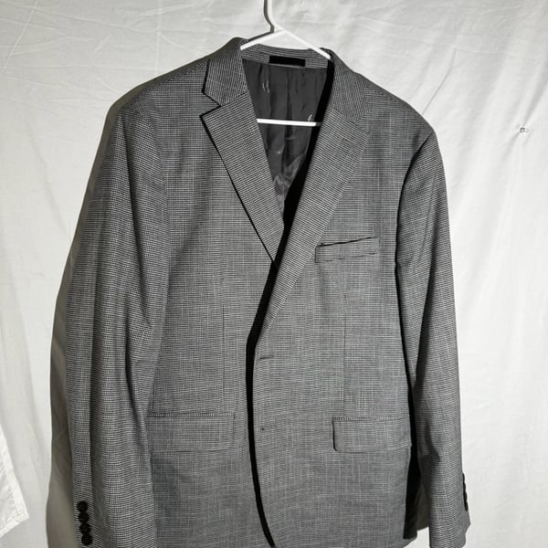 Lauren Ralph Lauren Mens Blazer Houndstooth Check Sport Coat Preppy Gray