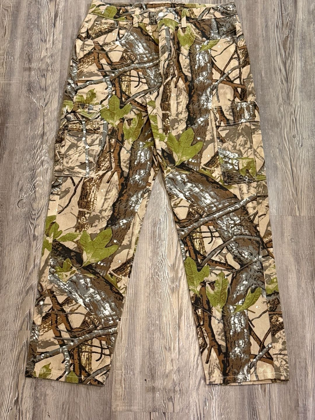 Manfinity Camouflage Cargo Jeans Size 32 Tree Camo Print 2