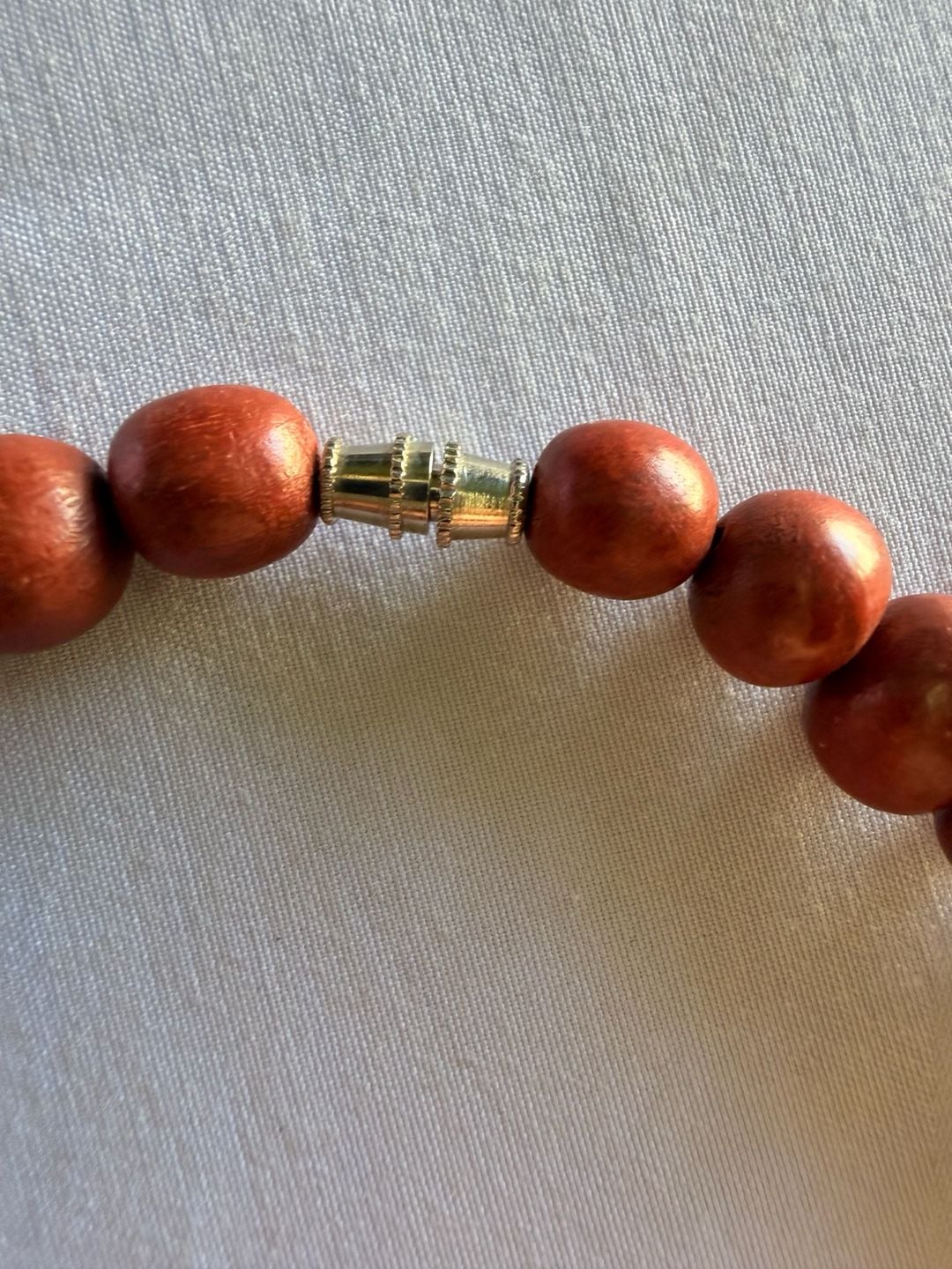 Vintage Boho Wooden Statement Necklace Brown Wooden Beads 9