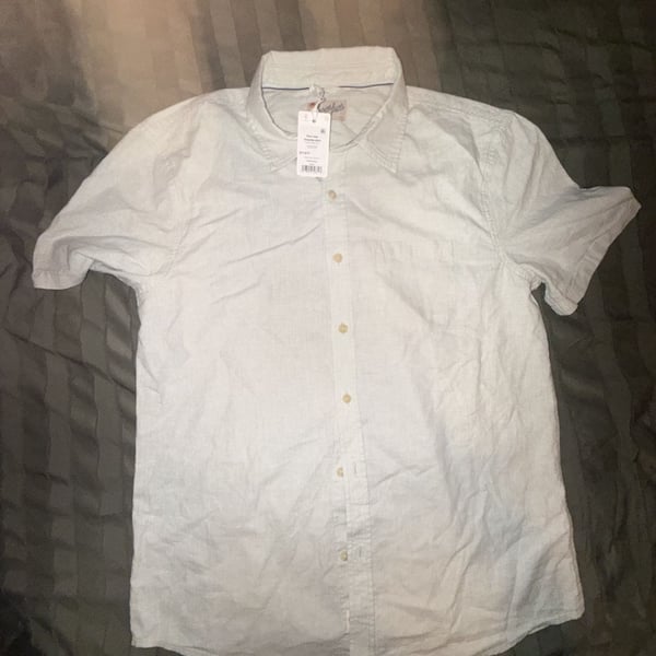 Marine Layer Better-Than-Linen Shirt Iceberg Stripe Small normal price is $118