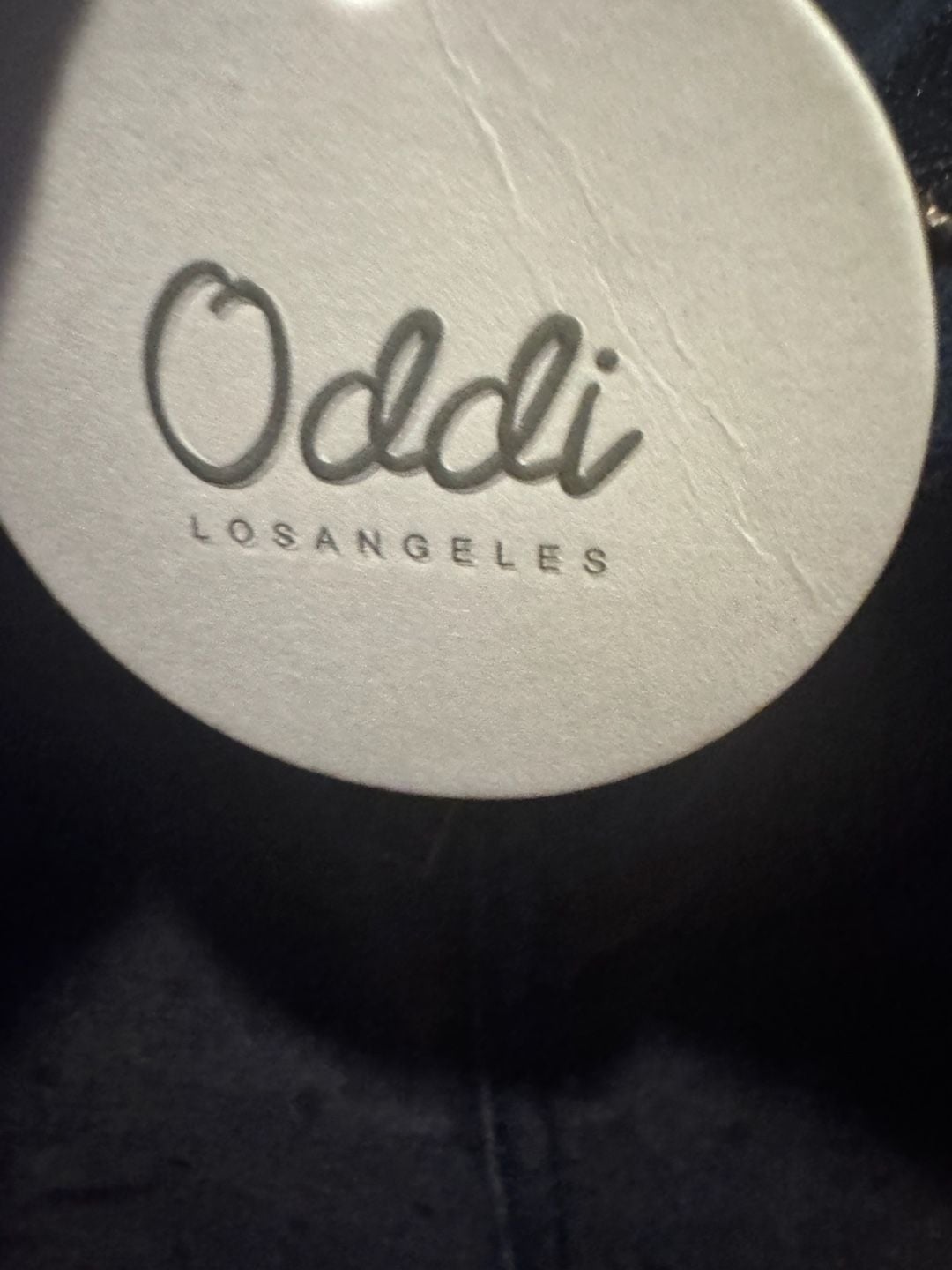NWT Oddi Los Angeles Pants Size S Blue Polka Dot Lace Trim 7