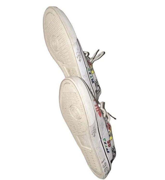 Polo Ralph Lauren Little Boy Thornton Grey/Doodle Print Sneakers Shoes size 3  8