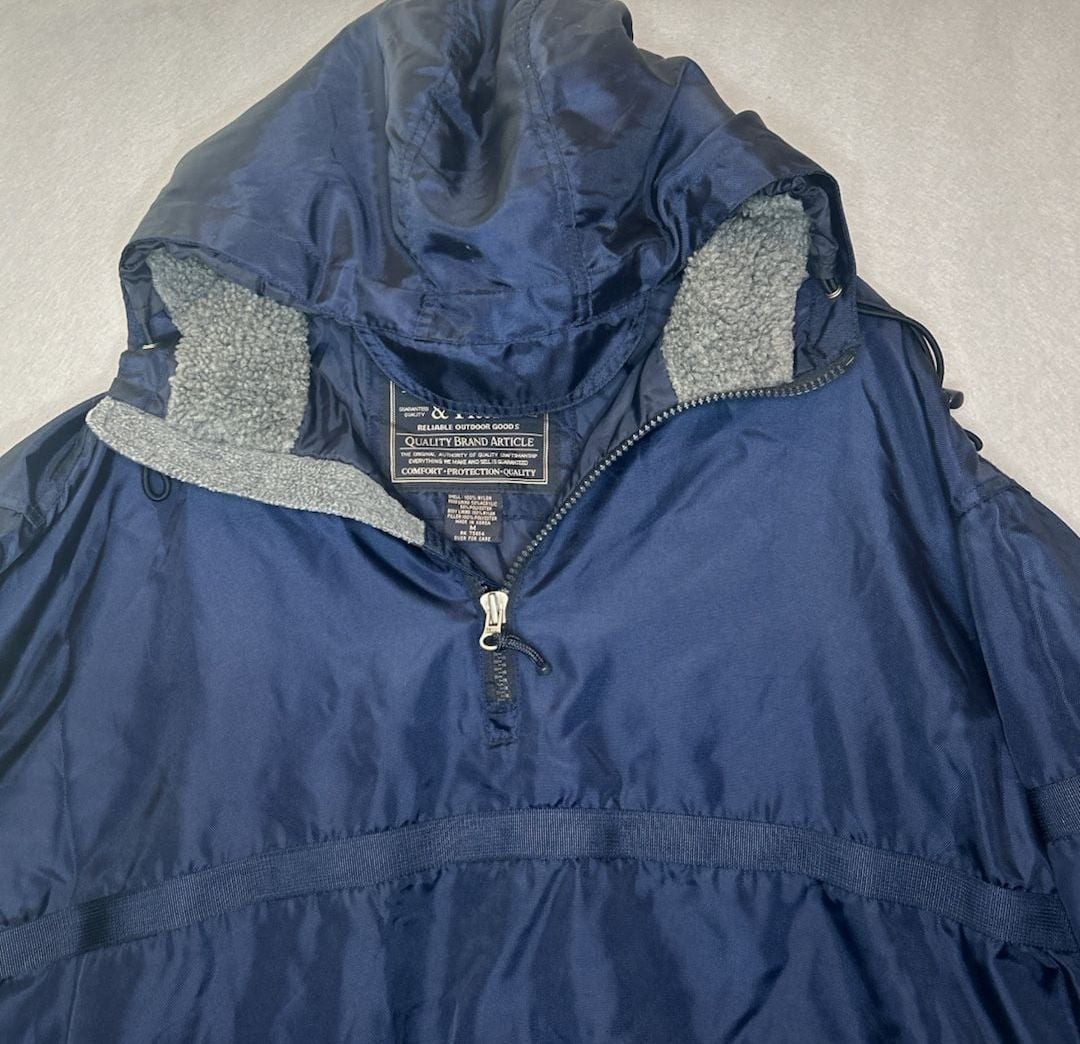 Abercrombie & Fitch Navy Blue Hooded Anorak Jacket Size M 4