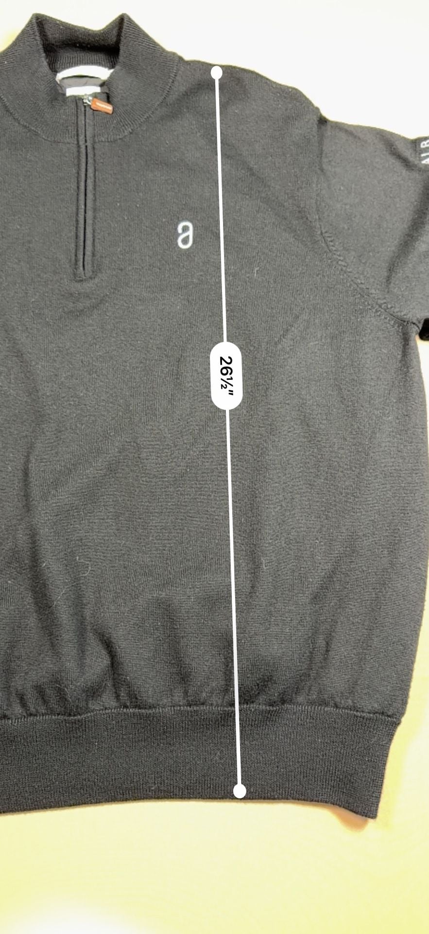 Peter Millar Merino Wool Quarter Zip Pullover Sweater Black XL 11