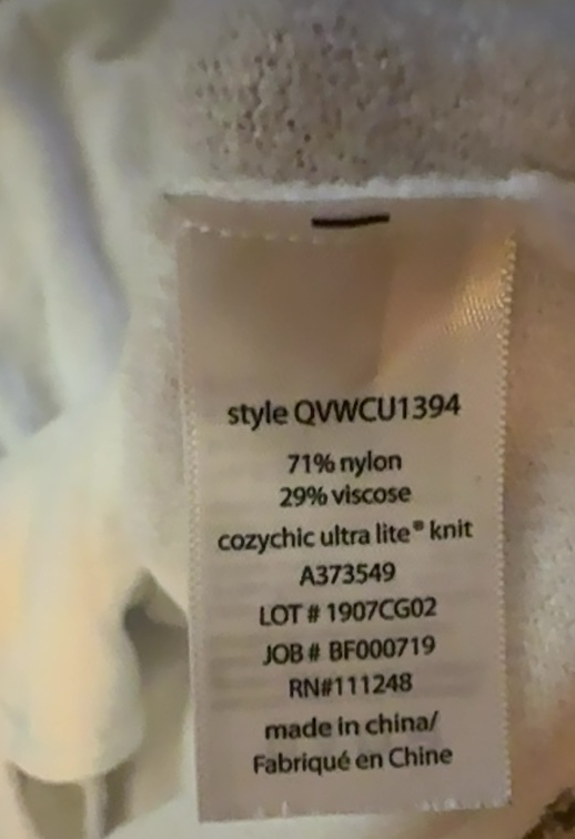 Barefoot Dreams CozyChic Ultra Lite Tie Front Top Sea Salt Size L NWOT 7